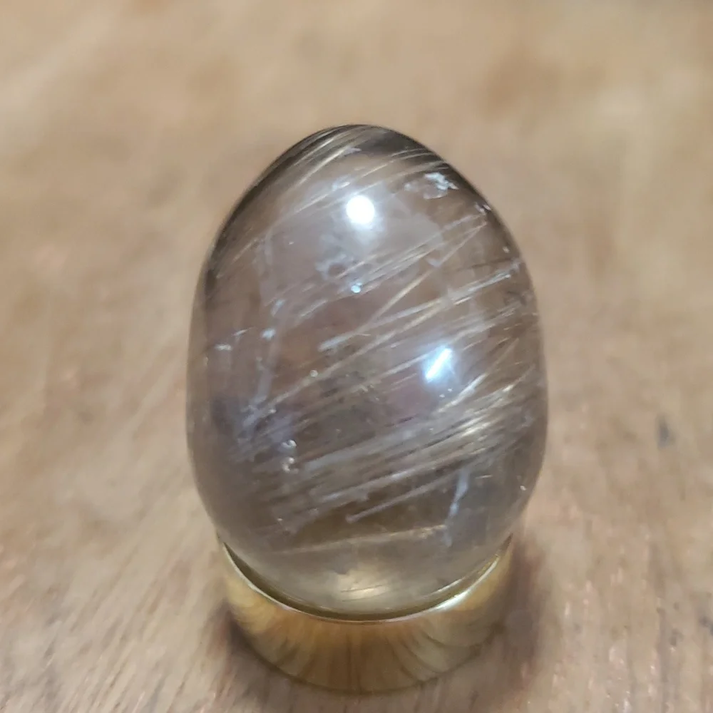 Smoky Rutalited Quartz Crystal Egg GS